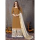 Marigold Designer Party Wear Embroidered Palazzo Suit