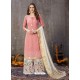 Pink Designer Party Wear Embroidered Palazzo Suit