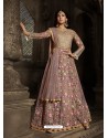 Old Rose Latest Designer Heavy Embroidered Party Wear Anarkali Suit