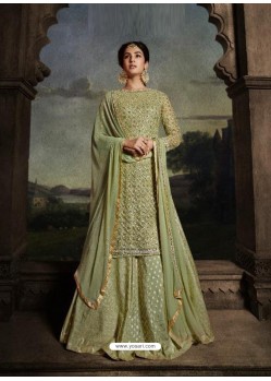 Green Latest Designer Heavy Embroidered Party Wear Wedding Suit