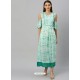 Sea Green Latest Designer Party Wear Kurti