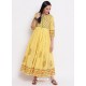 Light Yellow Latest Designer Party Wear Kurti