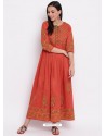 Orange Latest Designer Party Wear Kurti