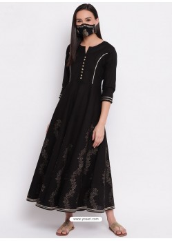 Black Latest Designer Party Wear Kurti