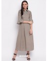 Taupe Latest Designer Party Wear Kurti