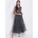 Dark Grey Latest Designer Party Wear Kurti