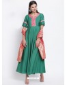 Aqua Mint Latest Designer Party Wear Kurti