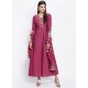 Rose Red Latest Designer Party Wear Kurti