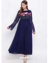 Navy Blue Latest Designer Party Wear Kurti