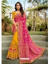 Rani Dazzling Designer Wedding Wear Silk Sari