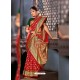 Red Designer Traditional Wear Art Silk Sari