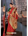 Red Designer Traditional Wear Art Silk Sari