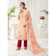 Light Beige Designer Party Wear Cotton Palazzo Suit