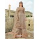 Light Brown Latest Designer Heavy Embroidered Party Wear Palazzo Salwar Suit