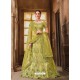 Parrot Green Designer Heavy Embroidered Wedding Lehenga Choli