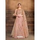 Dusty Pink Designer Heavy Embroidered Wedding Lehenga Choli
