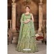Green Designer Heavy Embroidered Wedding Lehenga Choli