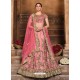 Pink Designer Heavy Embroidered Wedding Lehenga Choli
