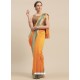 Yellow Designer Party Wear Georgette Sari