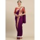 Purple Designer Party Wear Georgette Sari