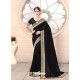 Black Designer Party Wear Vichitra Bloming Silk Sari