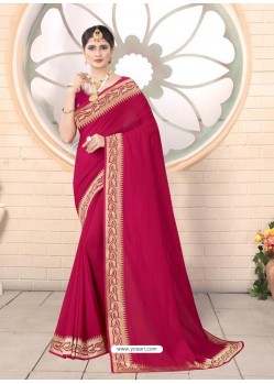 Rani Designer Party Wear Vichitra Bloming Silk Sari