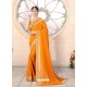 Mustard Designer Party Wear Vichitra Bloming Silk Sari