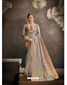 Grey Designer Party Wear Art Silk Sari