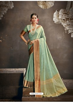 Sea Green Designer Party Wear Art Silk Sari