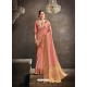 Peach Designer Party Wear Art Silk Sari