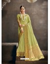 Green Designer Party Wear Art Silk Sari