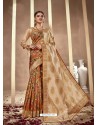 Mustard Latest Designer Party Wear Silk Sari