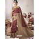 Red Designer Party Wear Jacquard Silk Sari