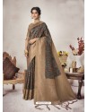 Dark Green Designer Party Wear Jacquard Silk Sari