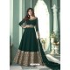 Dark Green Latest Designer Heavy Embroidered Party Wear Anarkali Suit