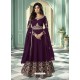 Purple Latest Designer Heavy Embroidered Party Wear Anarkali Suit