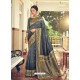 Grey Designer Party Wear Art Silk Sari