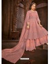 Peach Stylish Designer Embroidered Wedding Suit