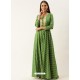 Green Designer Party Wear Readymade Long Kurti