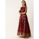 Maroon Designer Party Wear Readymade Long Kurti