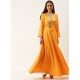 Yellow Designer Party Wear Readymade Long Kurti