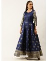 Dark Blue Designer Party Wear Readymade Long Kurti