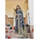 Grey Latest Designer Party Wear Jacquard Soft Silk Sari