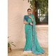 Sky Blue Designer Casual Wear Printed Sari