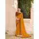 Mustard Designer Casual Wear Printed Sari