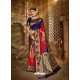 Red Latest Designer Traditional Wear Jacquard Silk Sari