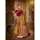 Mustard Latest Designer Traditional Wear Jacquard Silk Sari