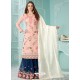 Baby Pink Latest Heavy Designer Party Wear Gerogette Suit