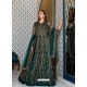 Teal Elegant Latest Designer Net Party Wear Anarkali Suit