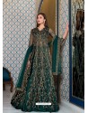 Teal Elegant Latest Designer Net Party Wear Anarkali Suit